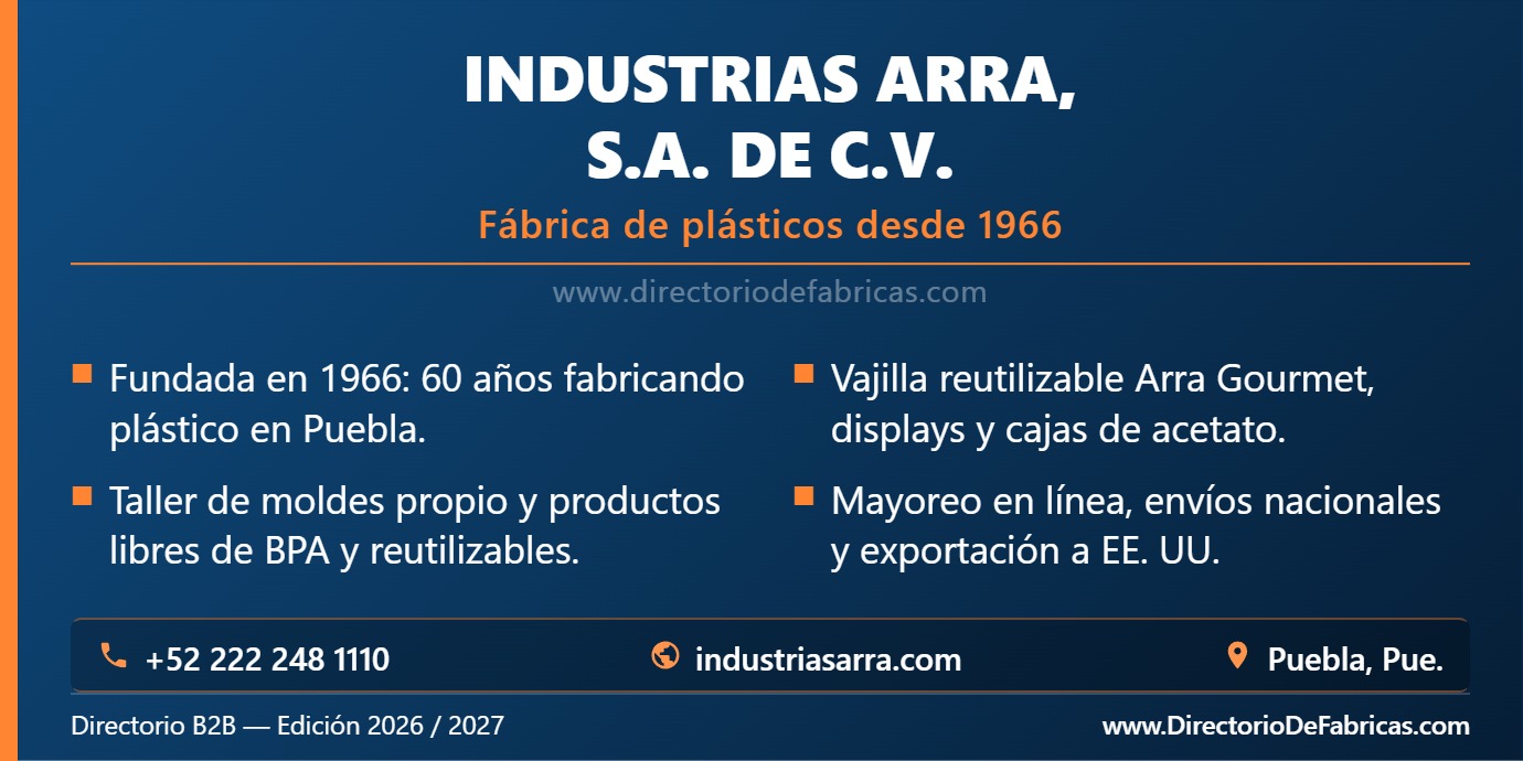 Business Card: Industrias Arra, S.A. de C.V. │ Directorio De Fabricas