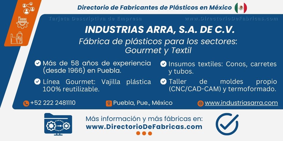 Business Card: Industrias Arra │ Directorio De Fabricas
