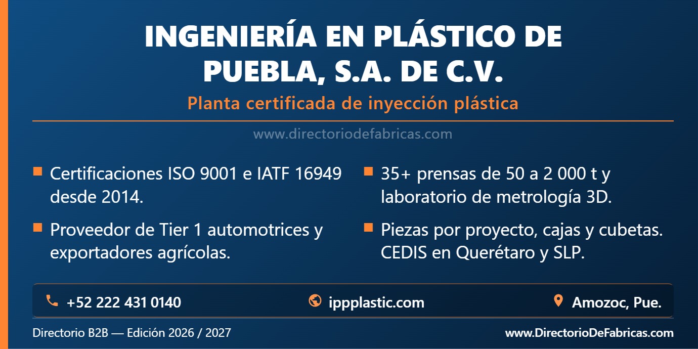 Business Card: Ingeniería en Plástico de Puebla - IPP │ Directorio De Fabricas