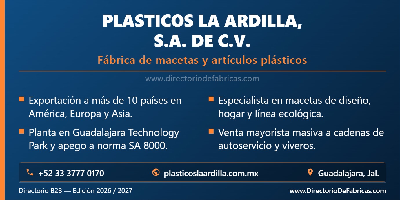 Business Card: Plásticos La Ardilla, S.A. de C.V. │ Directorio De Fabricas