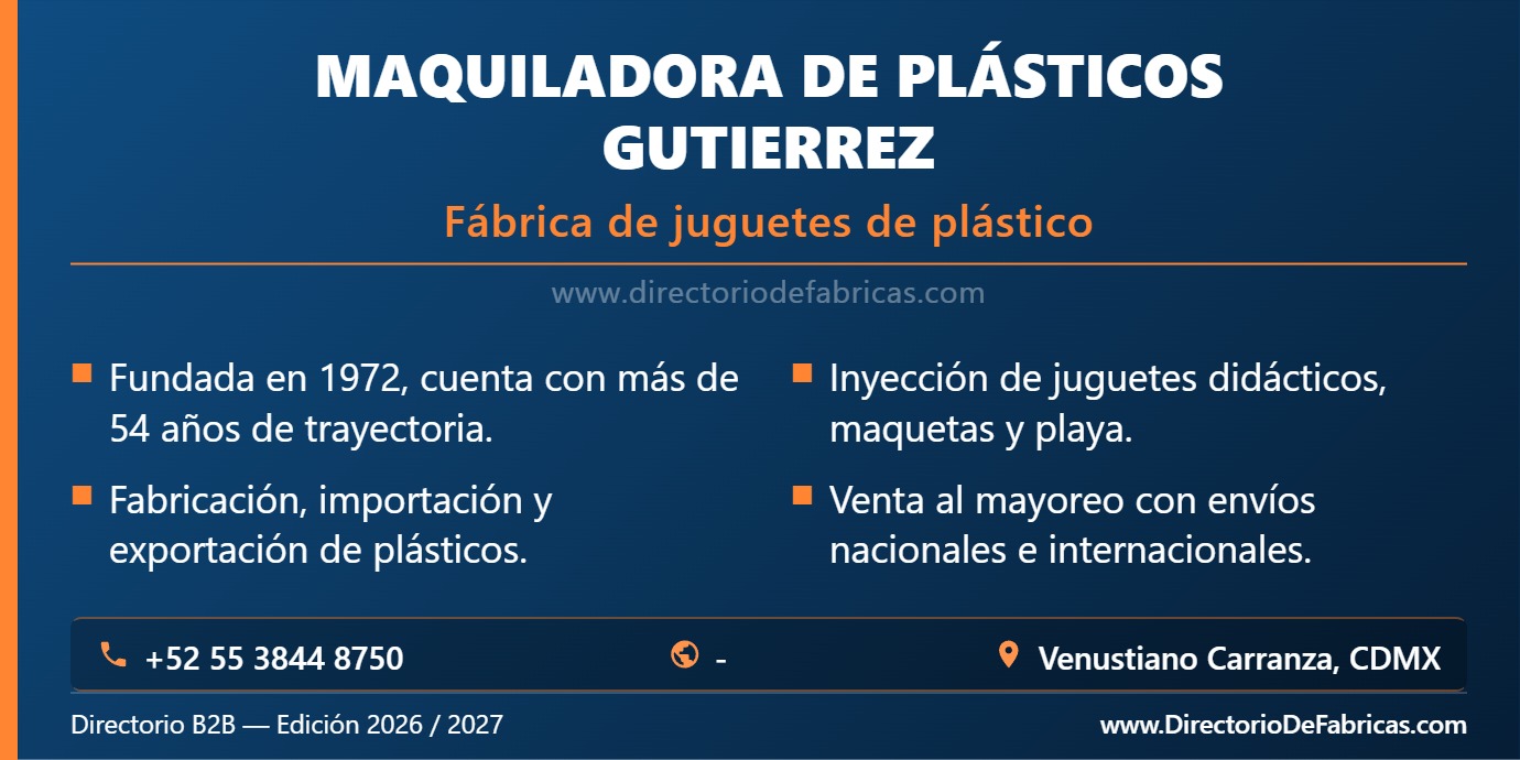 Business Card: Maquiladora de Plásticos Gutierrez │ Directorio De Fabricas