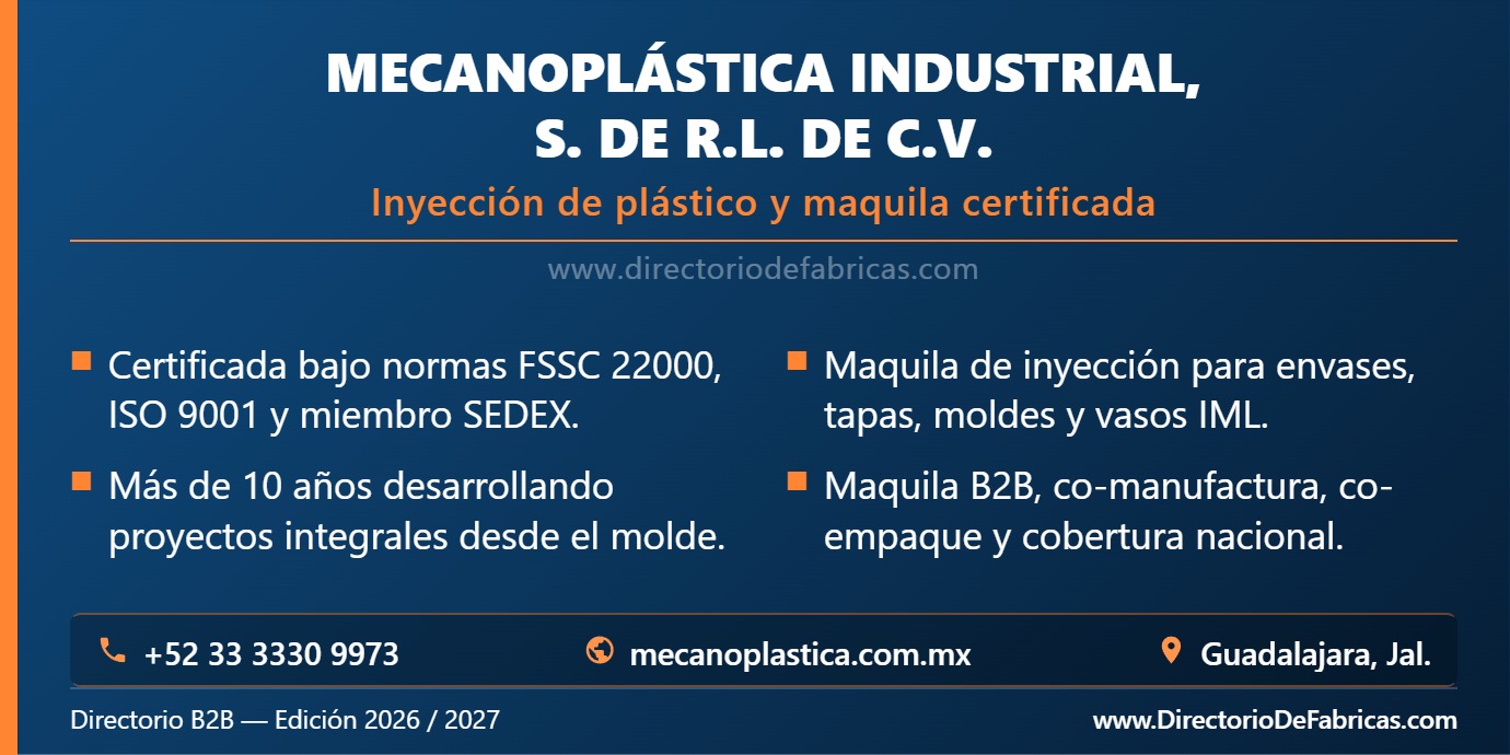 Business Card: Mecanoplástica Industrial │ Directorio De Fabricas