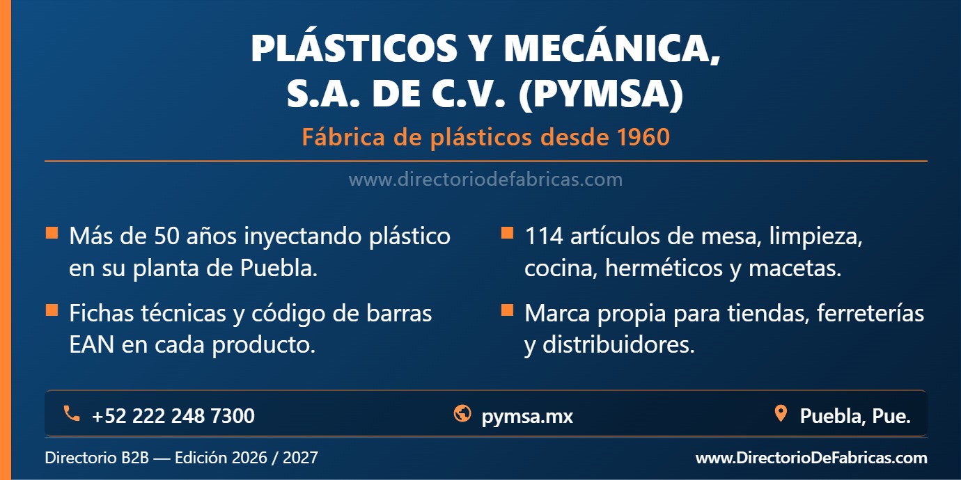 Business Card: Plásticos y Mecánica, S.A. de C.V. (PYMSA) │ Directorio De Fabricas
