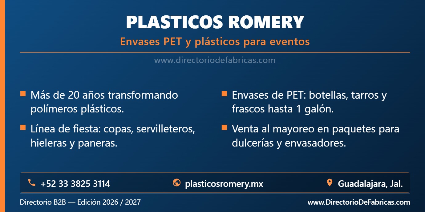 Business Card: Plasticos Romery │ Directorio De Fabricas