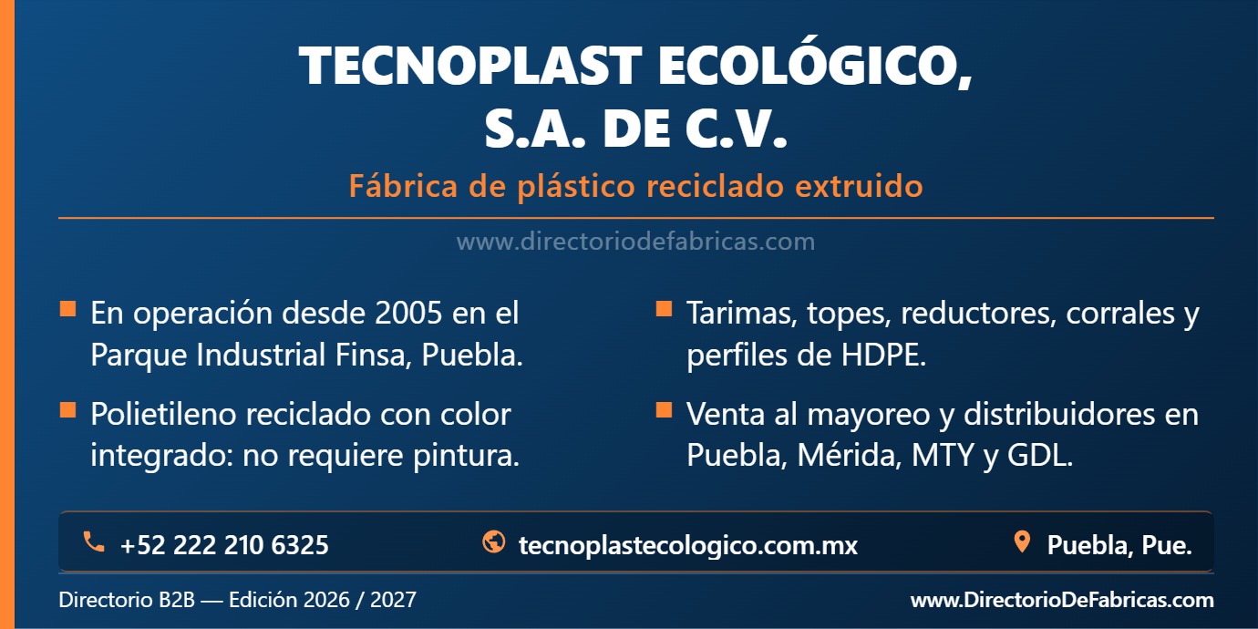 Business Card: Tecnoplast Ecológico, S.A. de C.V. │ Directorio De Fabricas