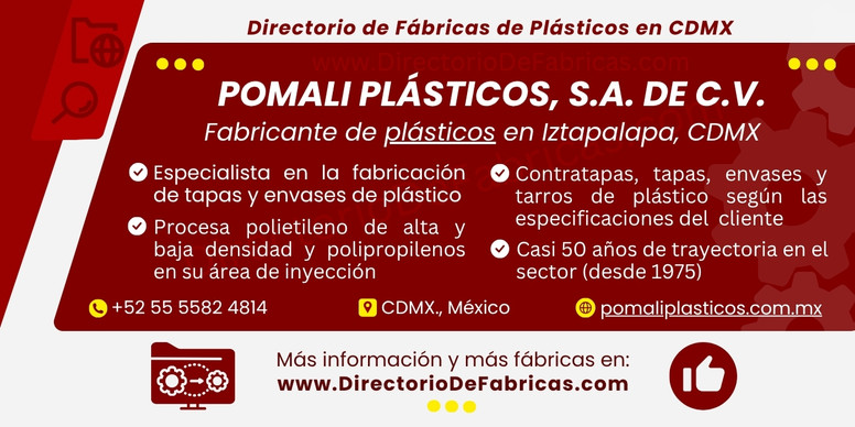 Business Card: Pomali Plásticos, S.A. de C.V. │ Directorio De Fabricas