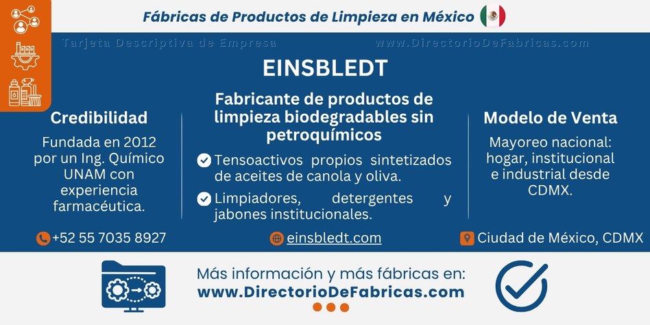 Business Card: EINSBLEDT │ Directorio De Fabricas