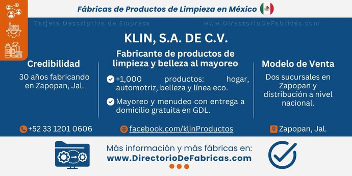 Business Card: Klin, S.A. de C.V. │ Directorio De Fabricas