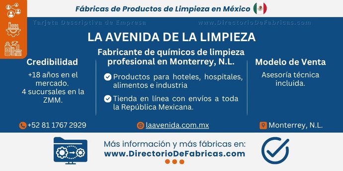 Business Card: La Avenida de la Limpieza │ Directorio De Fabricas