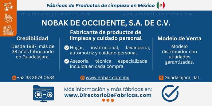 Business Card: NOBAK de Occidente, S.A. de C.V. │ Directorio De Fabricas