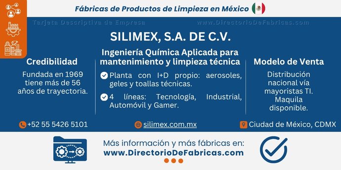 Business Card: Silimex, S.A. de C.V. │ Directorio De Fabricas