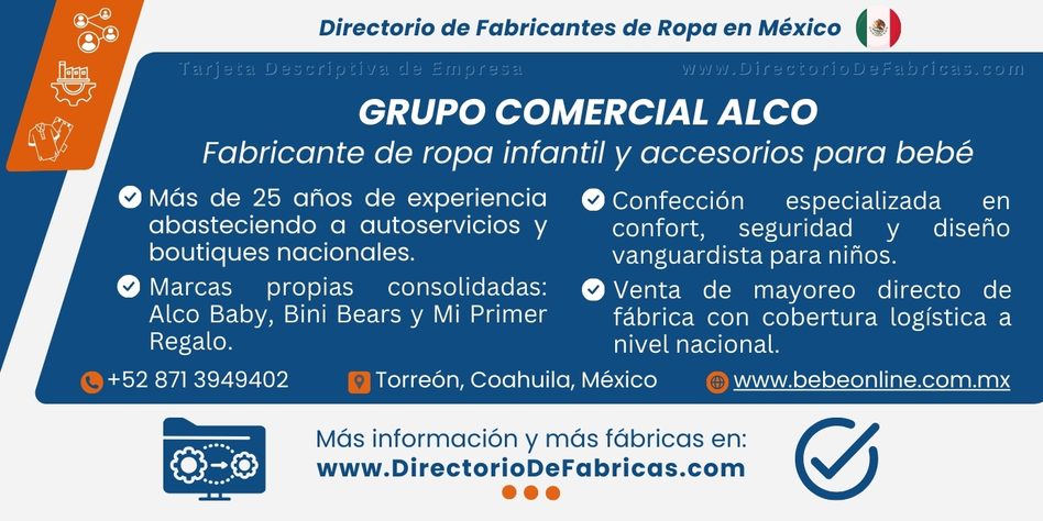 Business Card: Grupo Comercial Alco │ Directorio De Fabricas