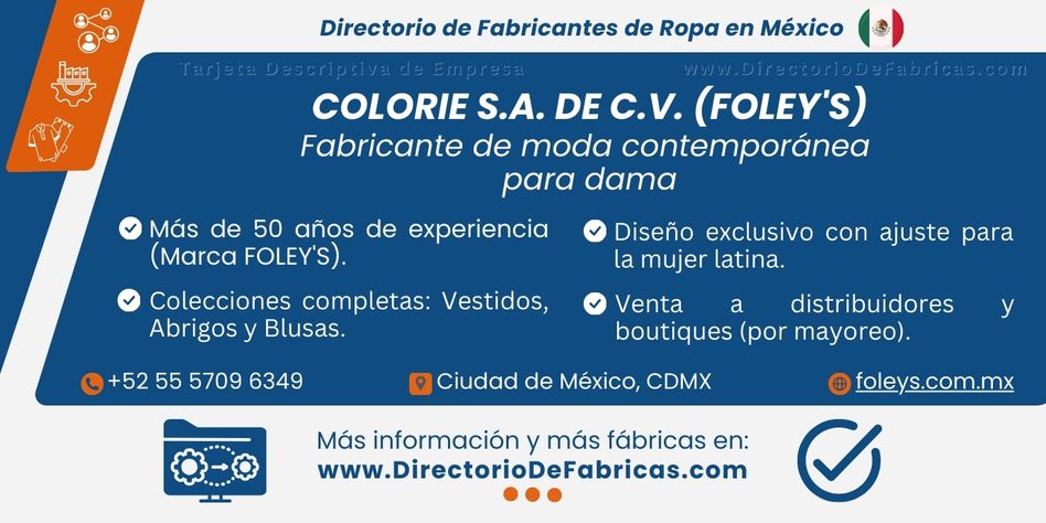 Business Card: Foley's (Colorie) │ Directorio De Fabricas