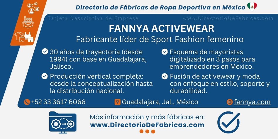 Business Card: Fannya Activewear │ Directorio De Fabricas