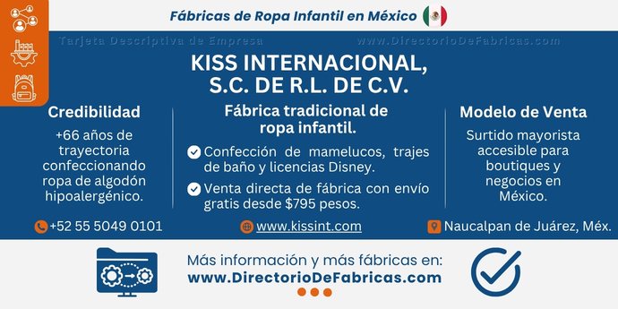 Business Card: Kiss Internacional, S.C. de R.L. de C.V. │ Directorio De Fabricas