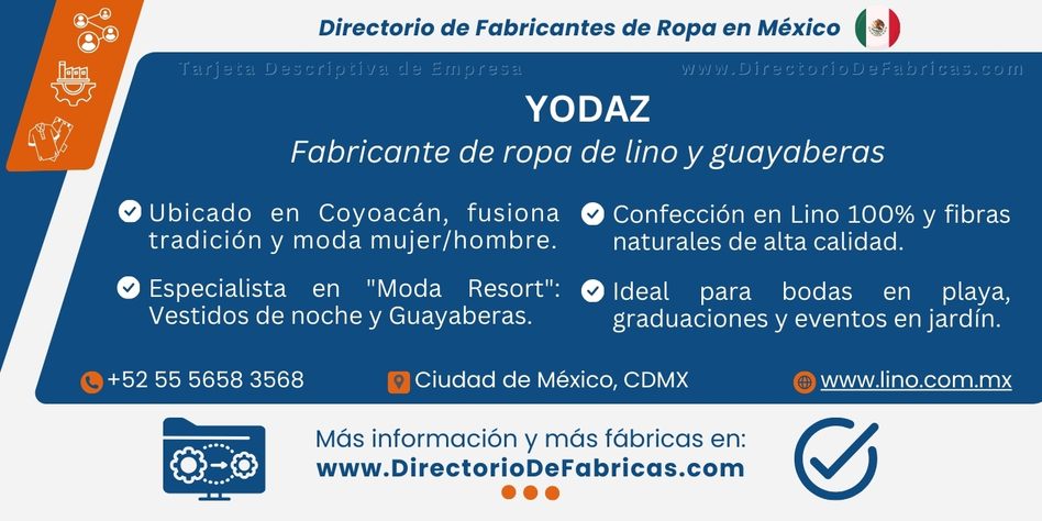 Business Card: YODAZ │ Directorio De Fabricas