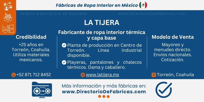 Business Card: La Tijera │ Directorio De Fabricas