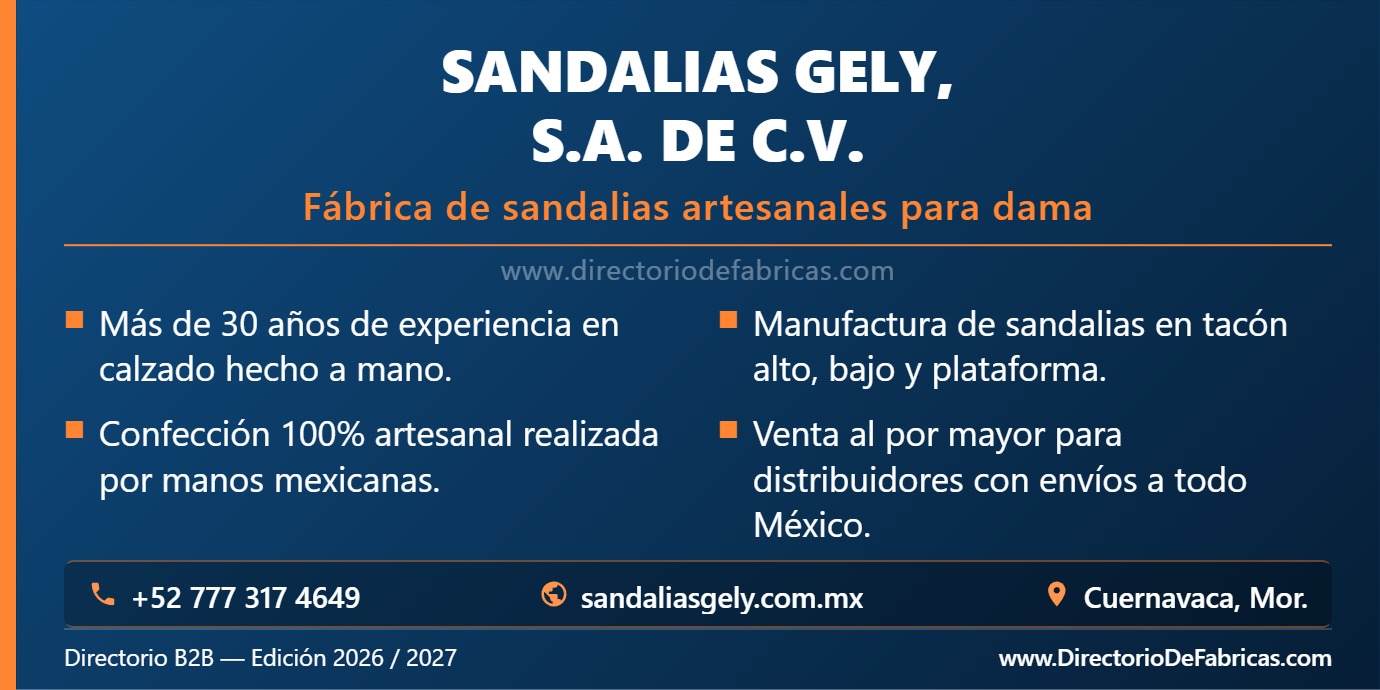 Business Card: Sandalias Gely │ Directorio De Fabricas