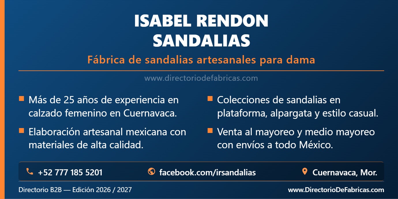 Business Card: Isabel Rendon Sandalias │ Directorio De Fabricas