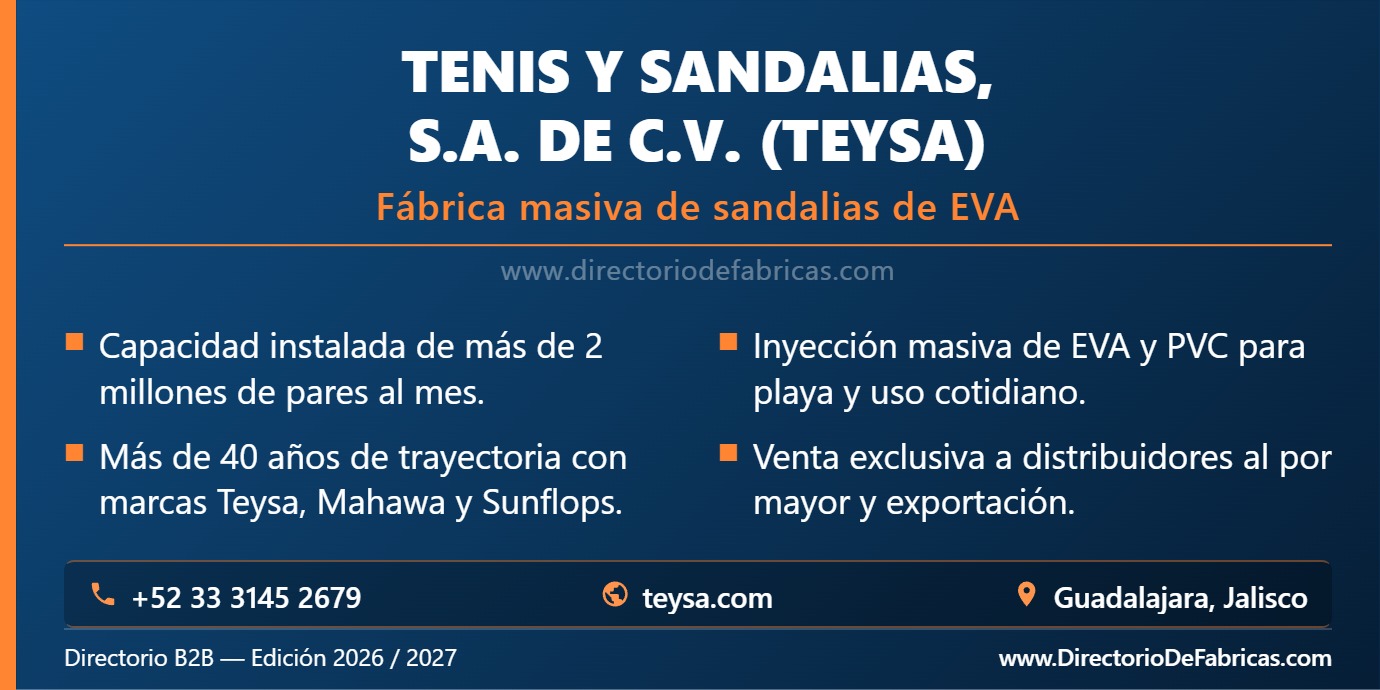 Business Card: Tenis y Sandalias, S.A. de C.V. (TEYSA) │ Directorio De Fabricas