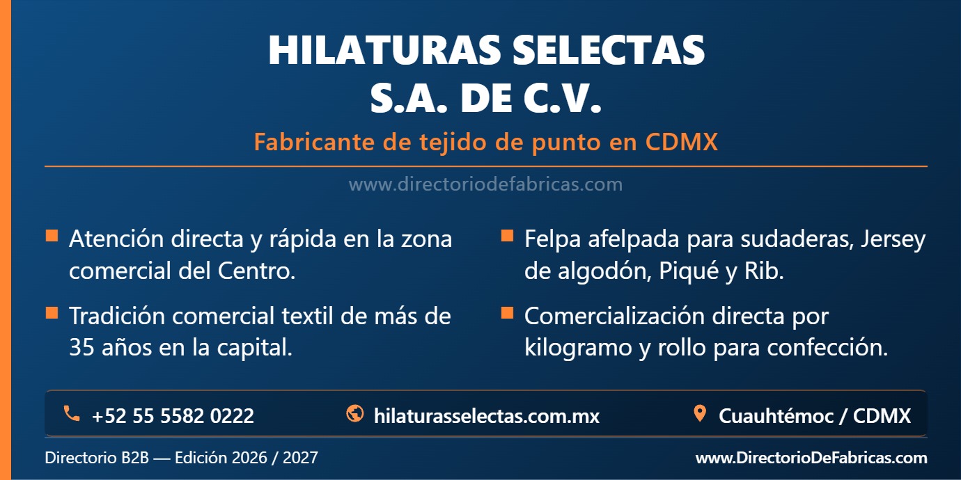 Business Card: Hilaturas Selectas, S.A. de C.V. │ Directorio De Fabricas