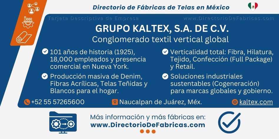 Business Card: Grupo Kaltex, S.A. de C.V. │ Directorio De Fabricas