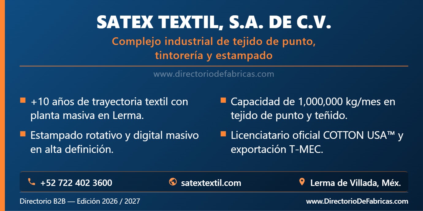 Business Card: Satex Textil, S.A. de C.V. │ Directorio De Fabricas