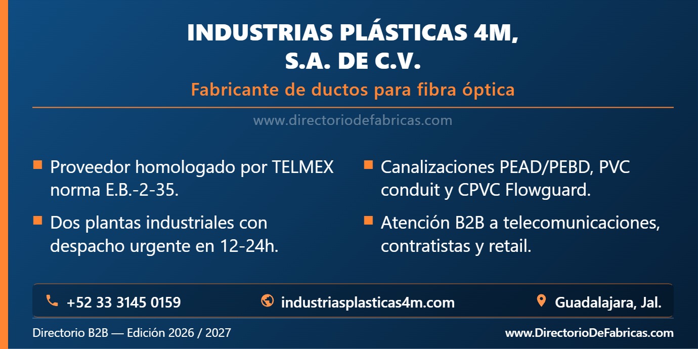 Business Card: Industrias Plásticas 4M │ Directorio De Fabricas