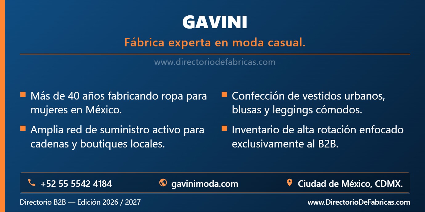 Business Card: GAVINI │ Directorio De Fabricas