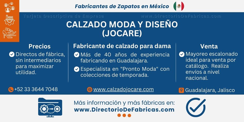 Business Card: Calzado Jocare │ Directorio De Fabricas