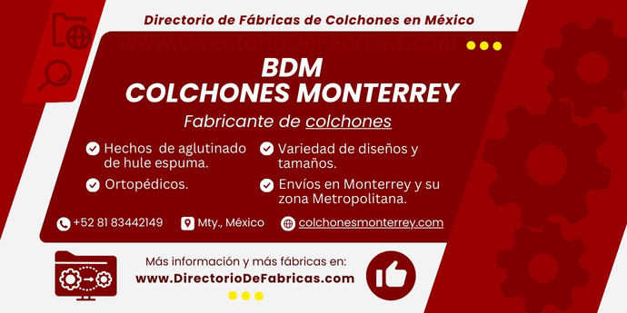 Business Card: BDM - Colchones Monterrey │ Directorio De Fabricas