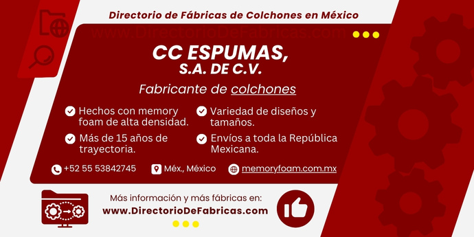 Business Card: CC Espumas │ Directorio De Fabricas