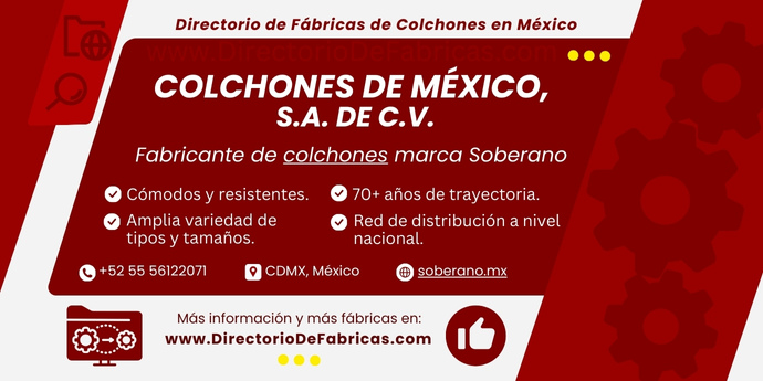 Business Card: Colchones de México │ Directorio De Fabricas