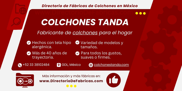 Business Card: Colchones Tanda │ Directorio De Fabricas