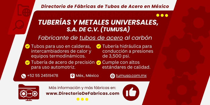 Business Card: TUBERÍAS Y METALES UNIVERSALES │ Directorio De Fabricas