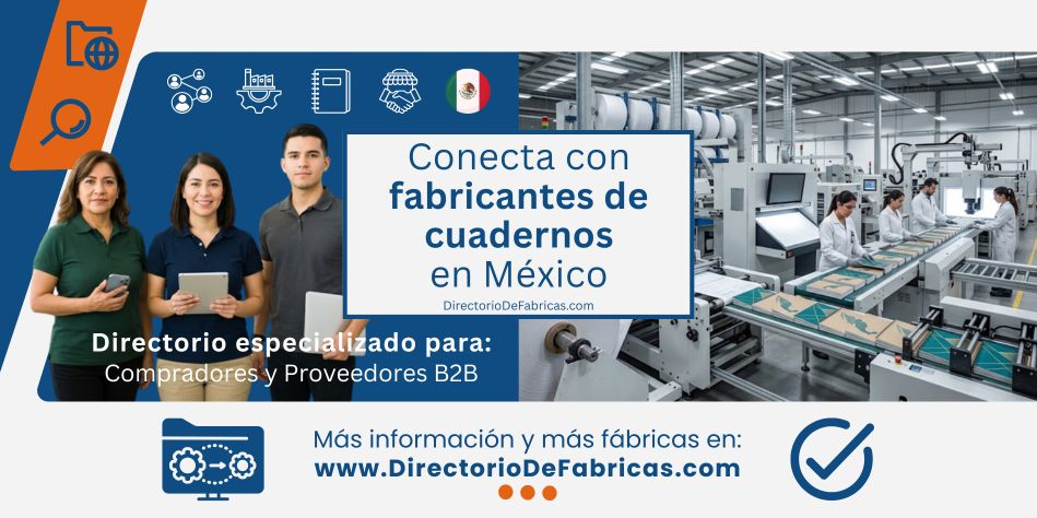 Línea de producción e inspección de calidad en una fábrica de cuadernos en México. Mayoristas de cuadernos con actitud optimista