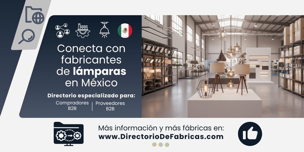 Showroom de fábrica de lámparas en México con estantes de iluminación industrial, decorativa y soluciones LED, exhibiendo productos para compradores B2B