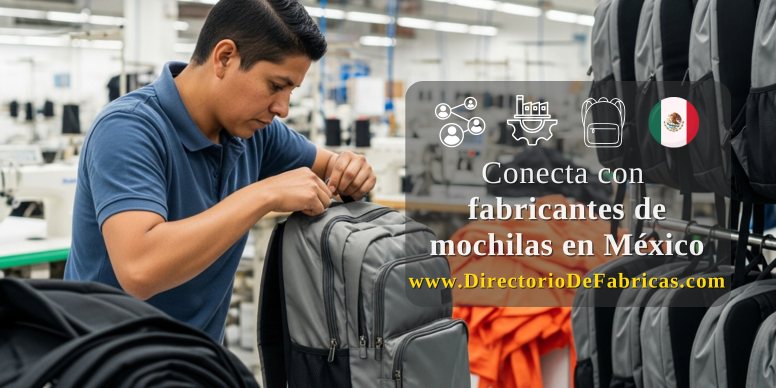 Fabricación de mochilas en México: un operario revisa la calidad de las costuras en la línea de producción