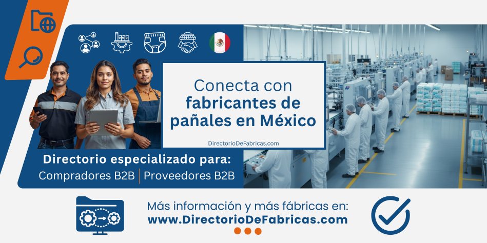 Banner que representa a fabricantes de pañales en México y a comercializadores, distribuidores y mayoristas de pañales