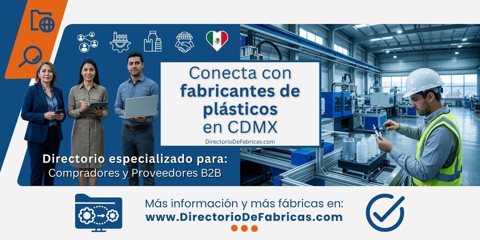 Comercializadores de plásticos y una nave industrial de manufactura y moldeo por inyección de plásticos en CDMX con maquinaria de precisión e inspección de calidad B2B