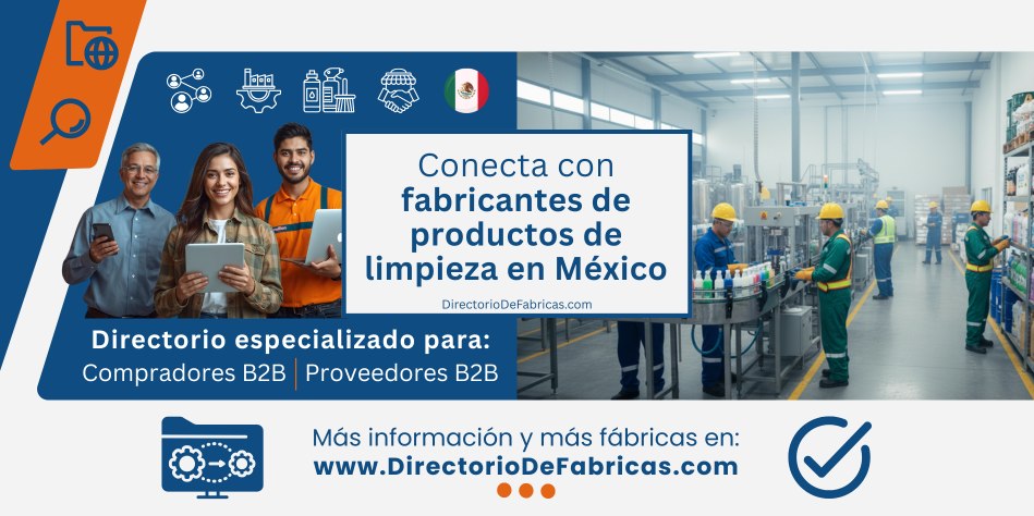 Banner que representa a fabricantes de productos de limpieza en México y a comercializadores, distribuidores y mayoristas de productos de limpieza