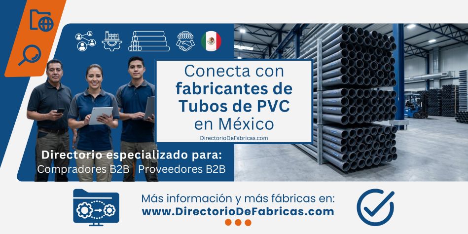 Fábricas de tubos de PVC en México: almacén industrial con tubos de PVC hidráulicos y sanitarios apilados. Mayoristas de tubos de PVC