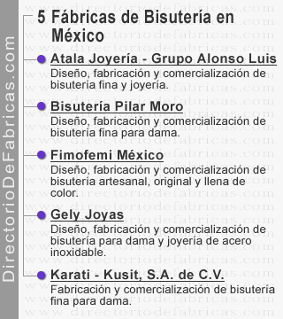5 fábricas de bisutería en México