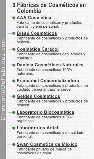 9 fábricas de cosmeticos en México