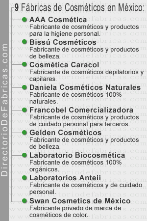9 fábricas de cosmeticos en México