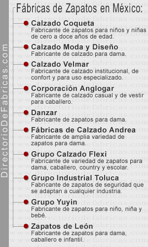 10 fábricas de zapatos en México