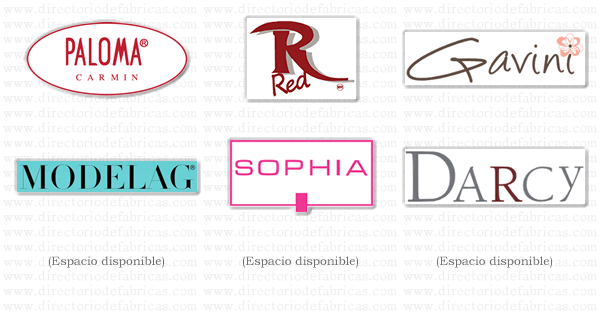 Muro con logotipos de Fábricas de Blusas ubicadas en México