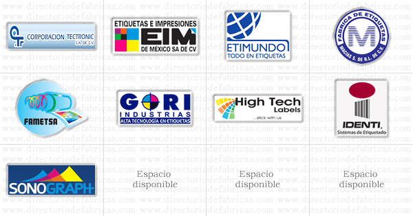 Muro con logotipos de Fabricas de Etiquetas en Mexico