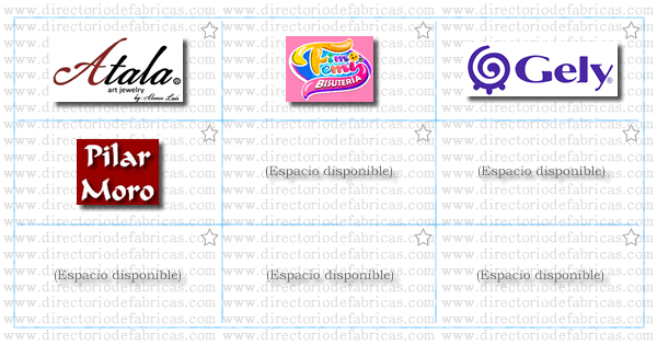 Muro de logotipos de Fábricas de Bisuteria ubicadas en México