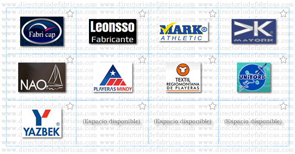 Muro con logotipos de Fábricas de Playeras ubicadas en México